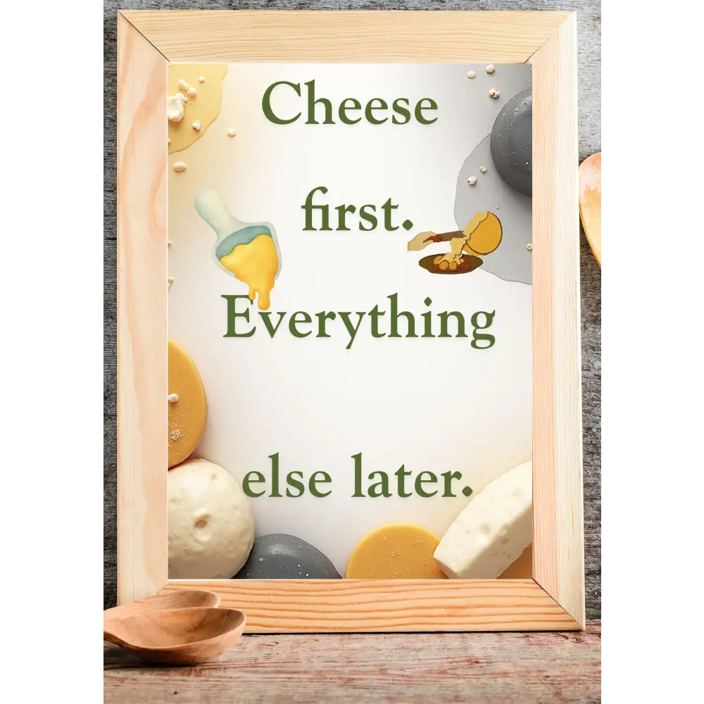 Raclette kitchen wall art winter food decor printable
