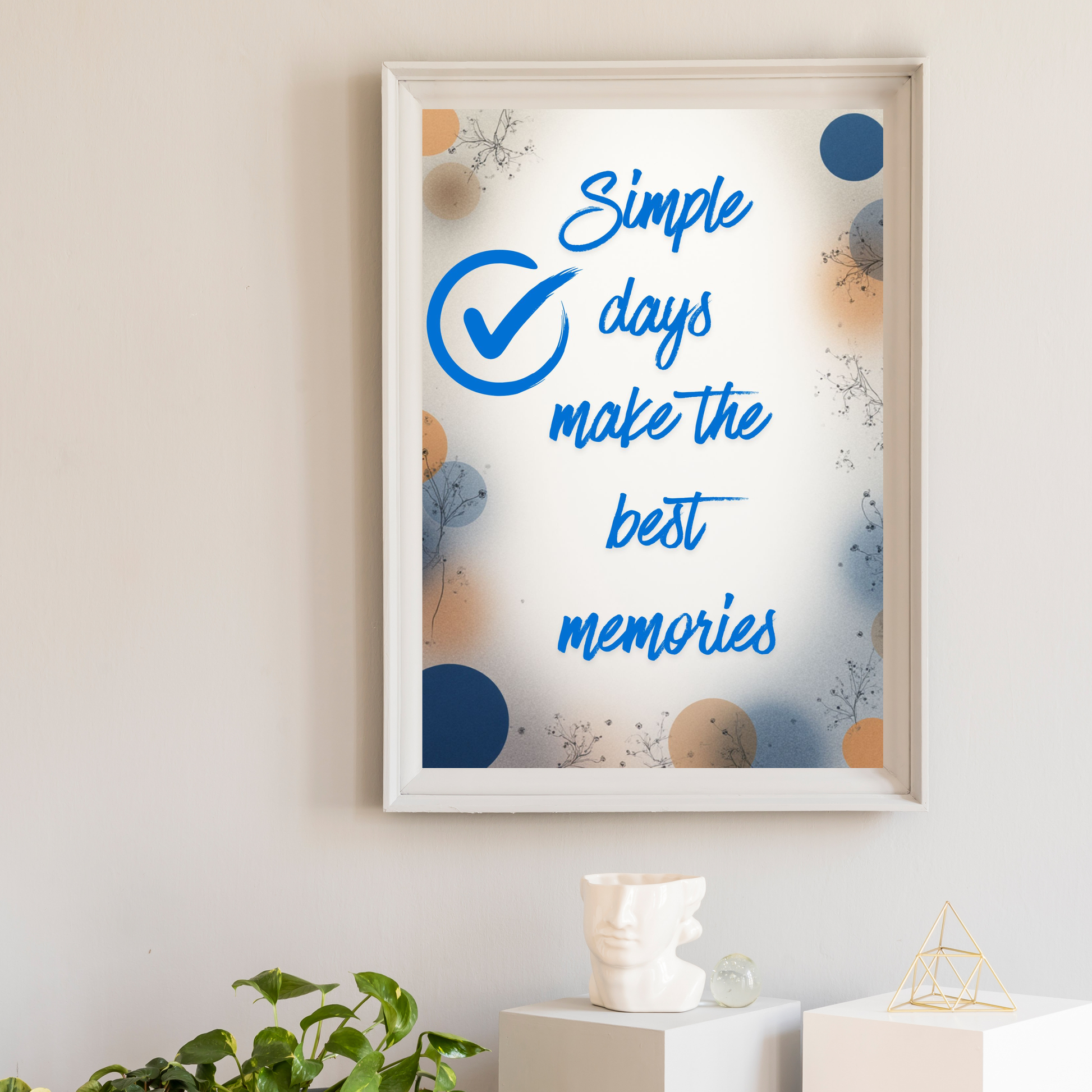 Minimalist printable quote wall art in soft neutral tones for modern decor