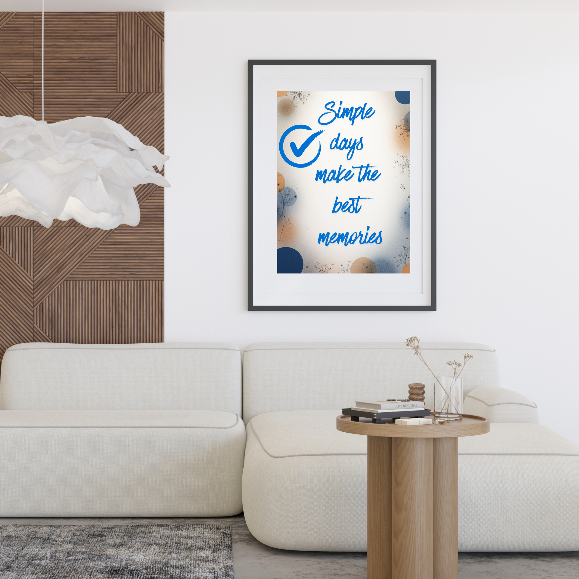 Modern minimalist inspirational quote wall art for contemporary interiors