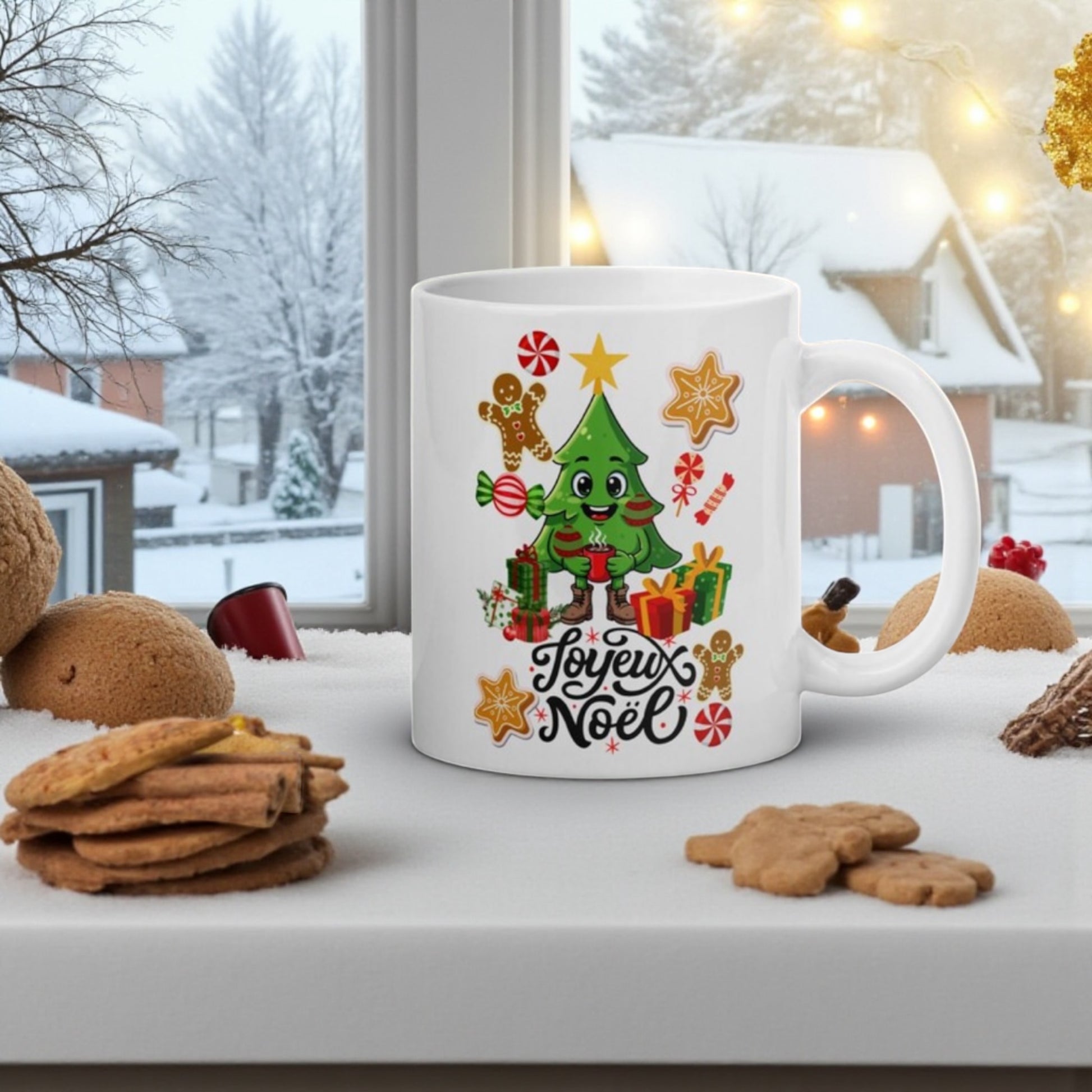 Tasse Noël utilisée lors d’un moment en famille