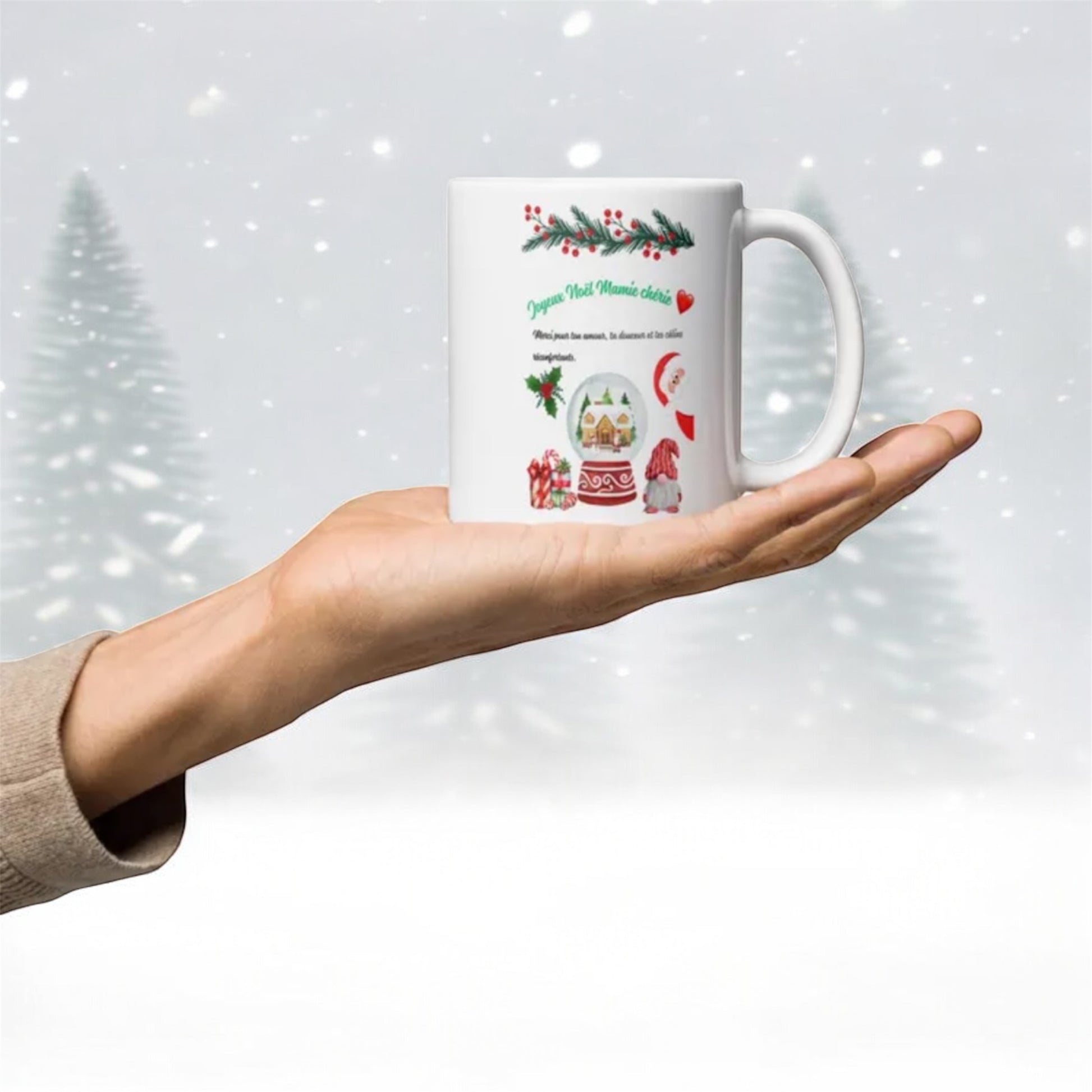 Mug céramique premium Joyeux Noël Mamie – idée cadeau cocooning