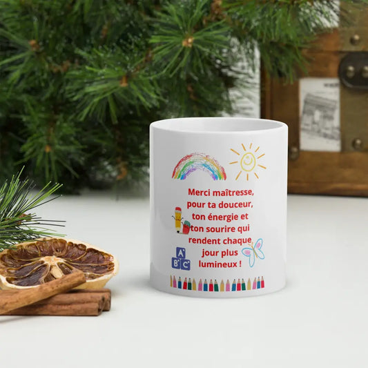 Mug Merci Maîtresse – Idée Cadeau de Fin d’Année École