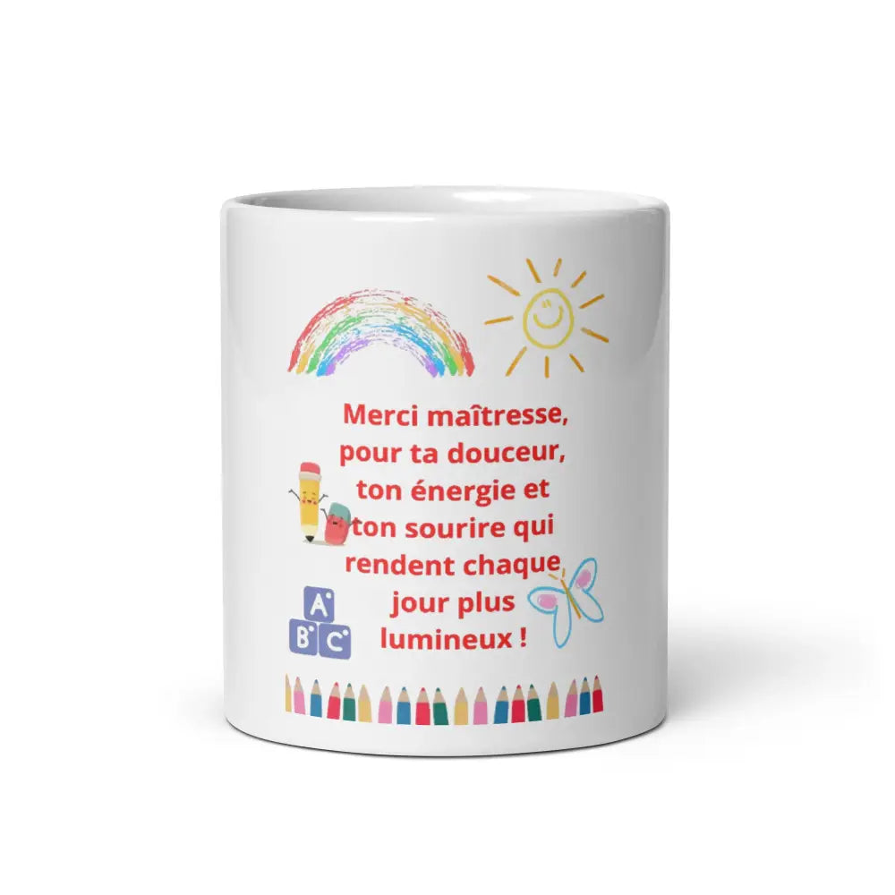 Mug Merci Maîtresse – Idée Cadeau de Fin d’Année École