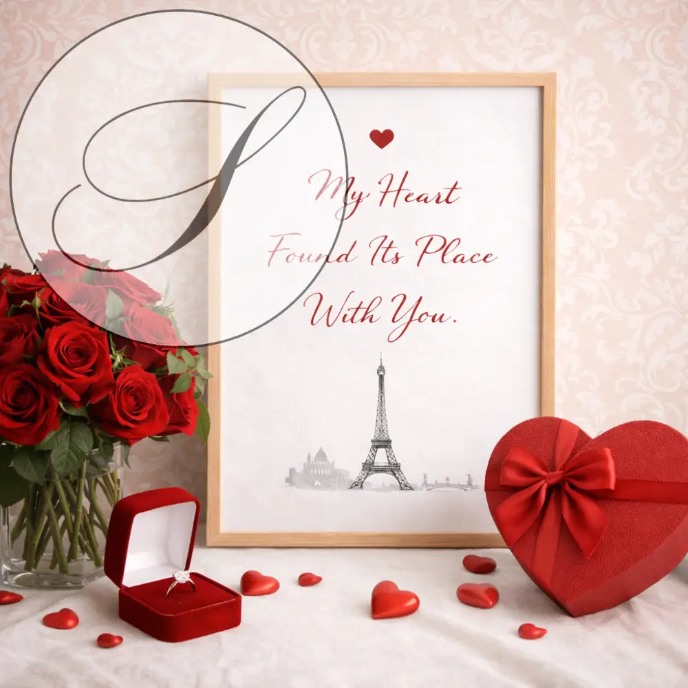 Cadeau Saint Valentin romantique en décoration murale élégante