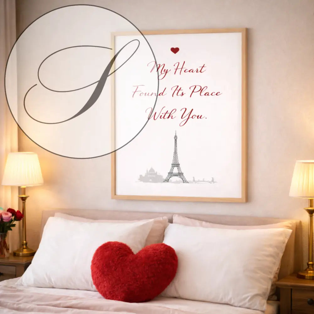 Décoration murale Saint Valentin avec affiche murale design moderne