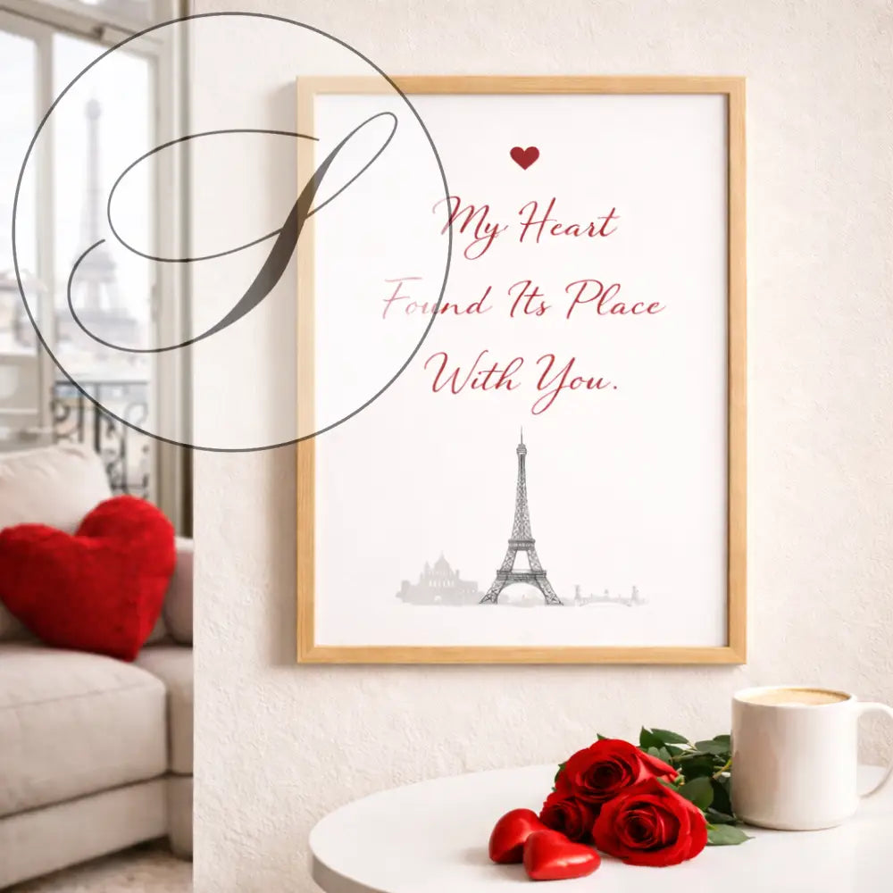 Idée cadeau Saint Valentin élégante avec décoration murale murale