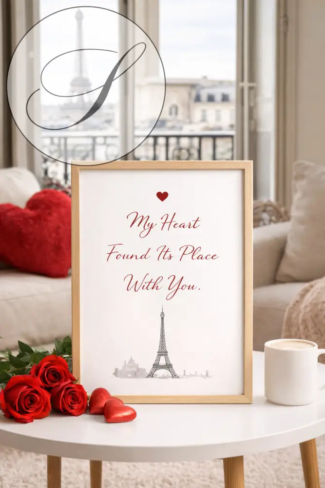 Cadeau Saint Valentin unique sous forme d’affiche murale décorative