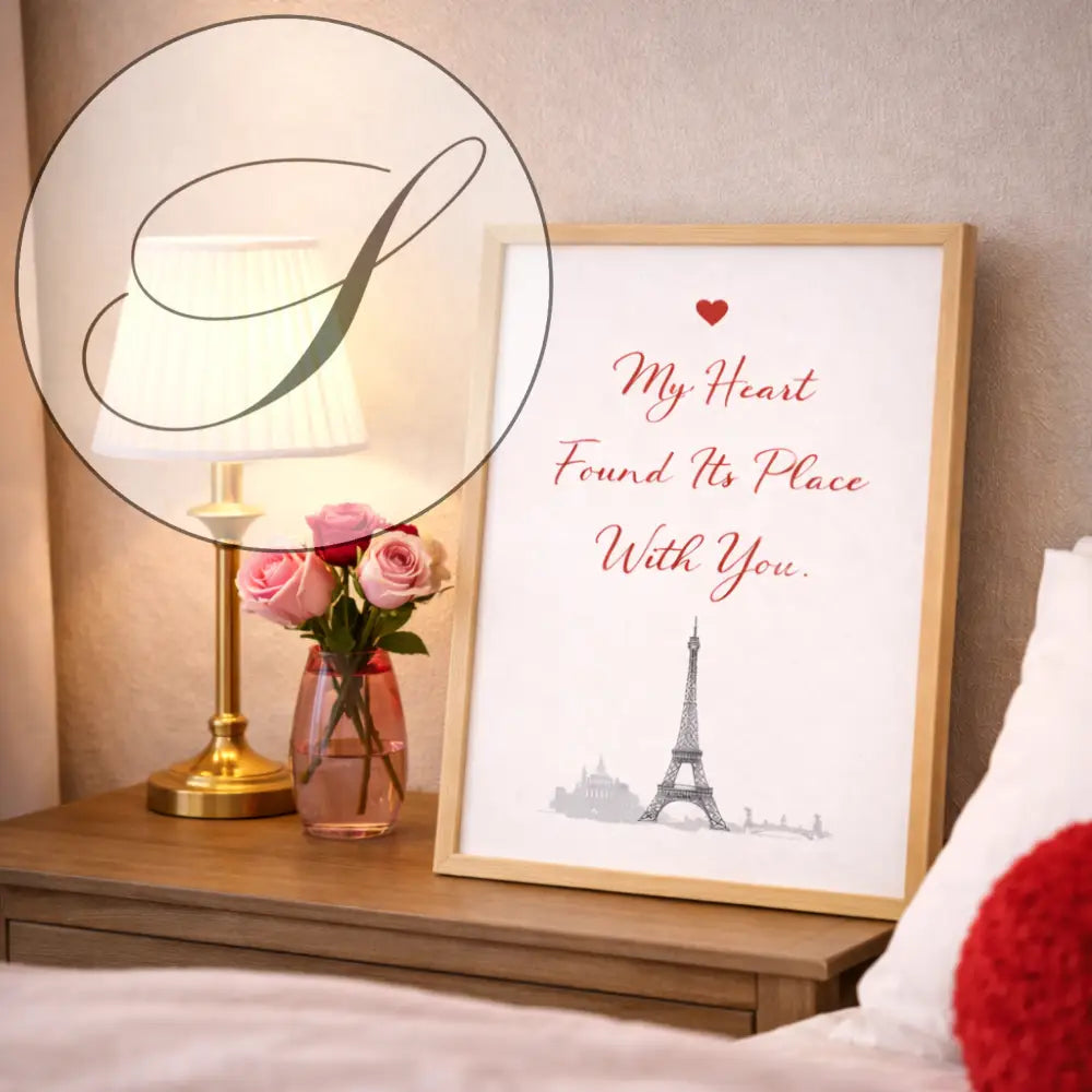 Idée cadeau Saint Valentin décoration murale avec affiche murale chic