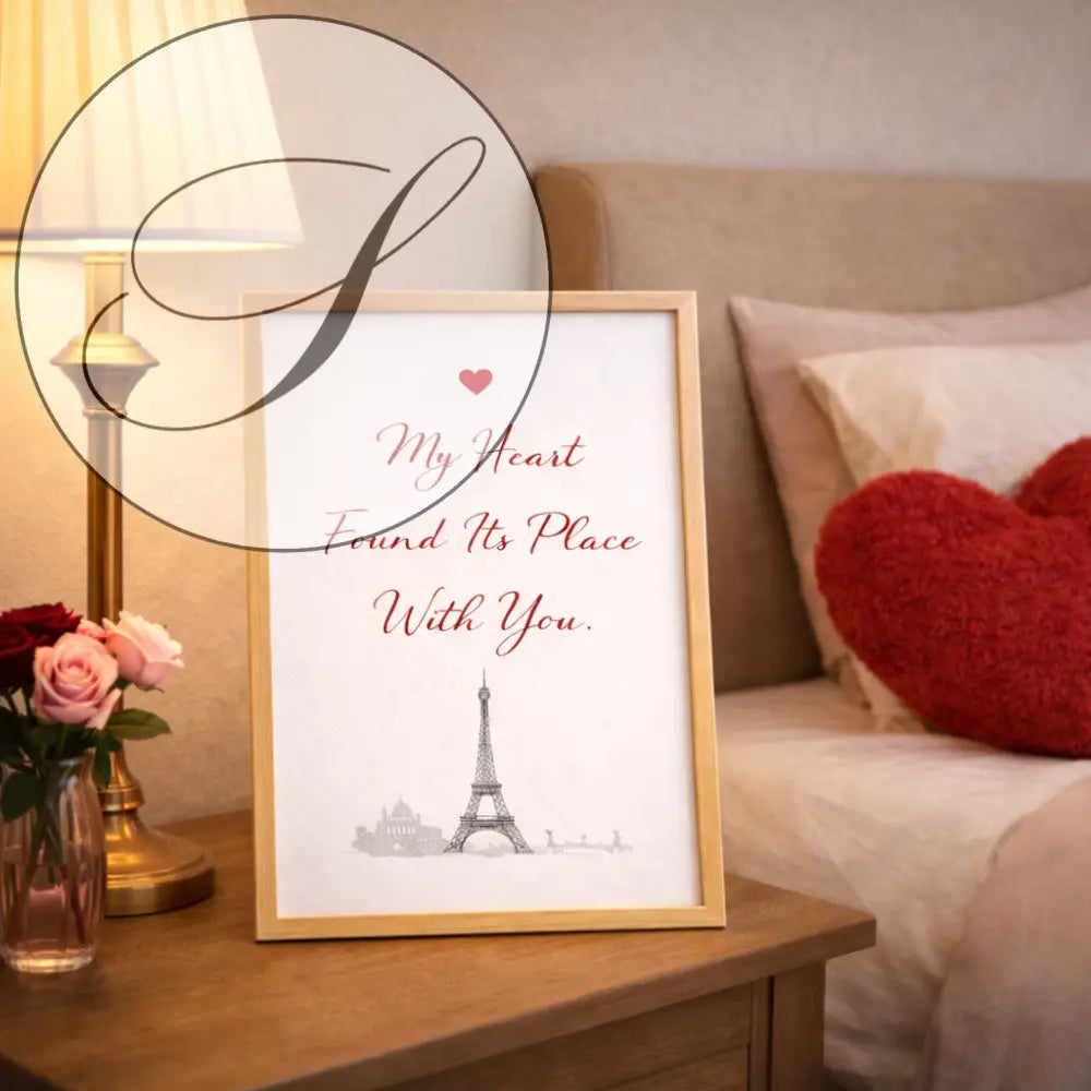 Cadeau Saint Valentin personnalisé grâce à une affiche murale romantique