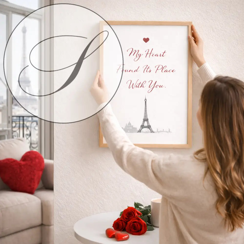 Affiche murale décorative Saint Valentin pour intérieur chaleureux