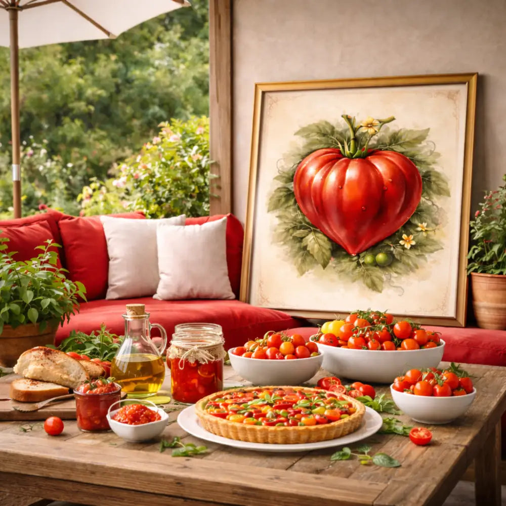 décoration murale cuisine affiche cuisine style rustique tomate