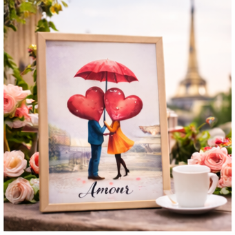 Poster à imprimer amour idée Cadeau Saint Valentin décoration murale romantique