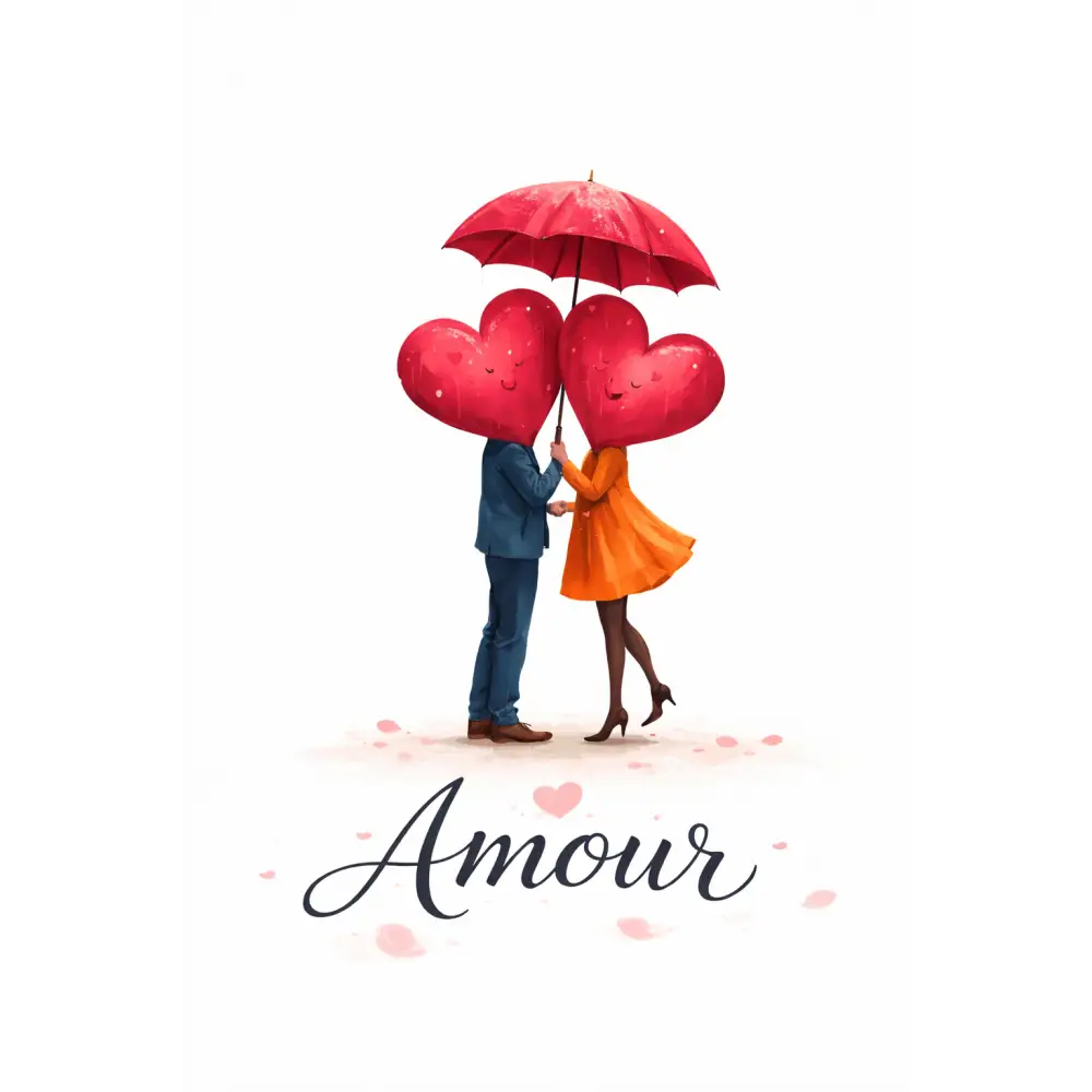 Cadeau Saint Valentin poster amour minimaliste à télécharger et imprimer