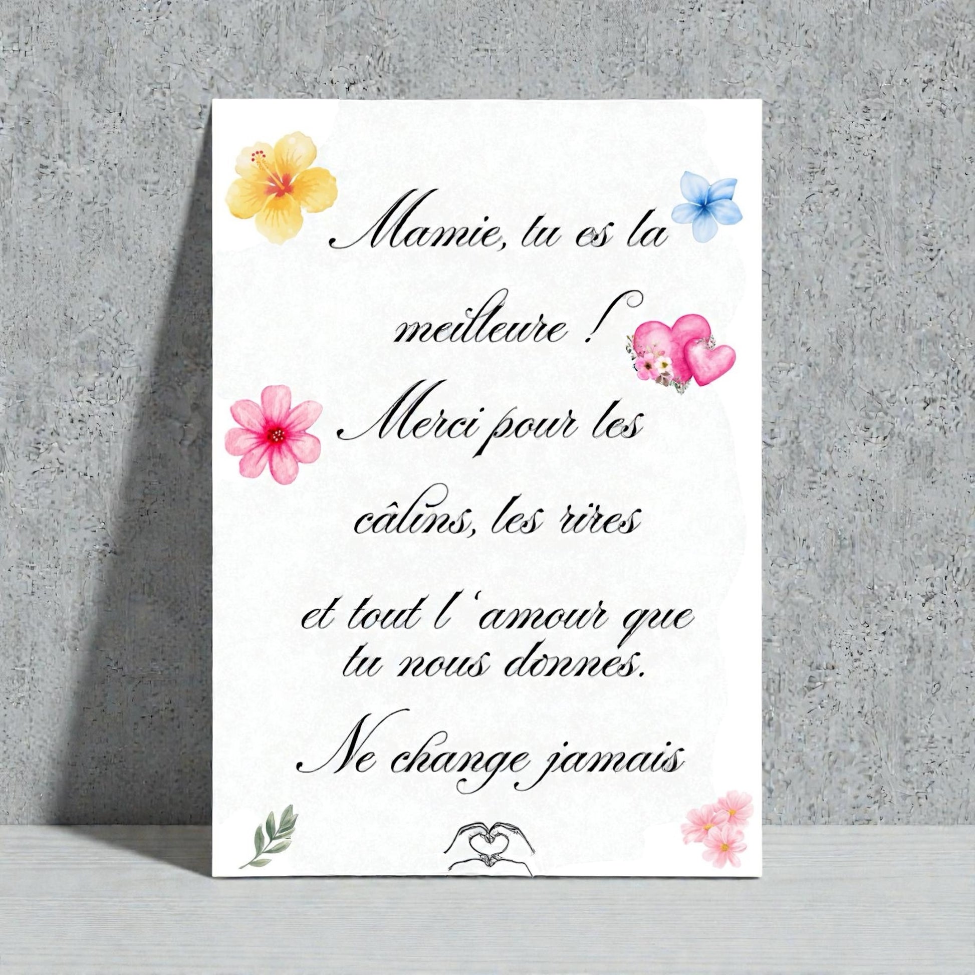 Poster A4 idée cadeau mamie pour la Fête des Grand-Mères