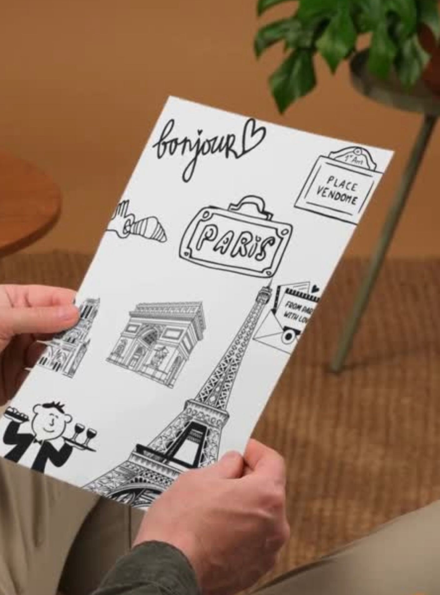 Poster Paris – Souvenir de Décoration Murale Art Mural Idée Cadeau - Affiche