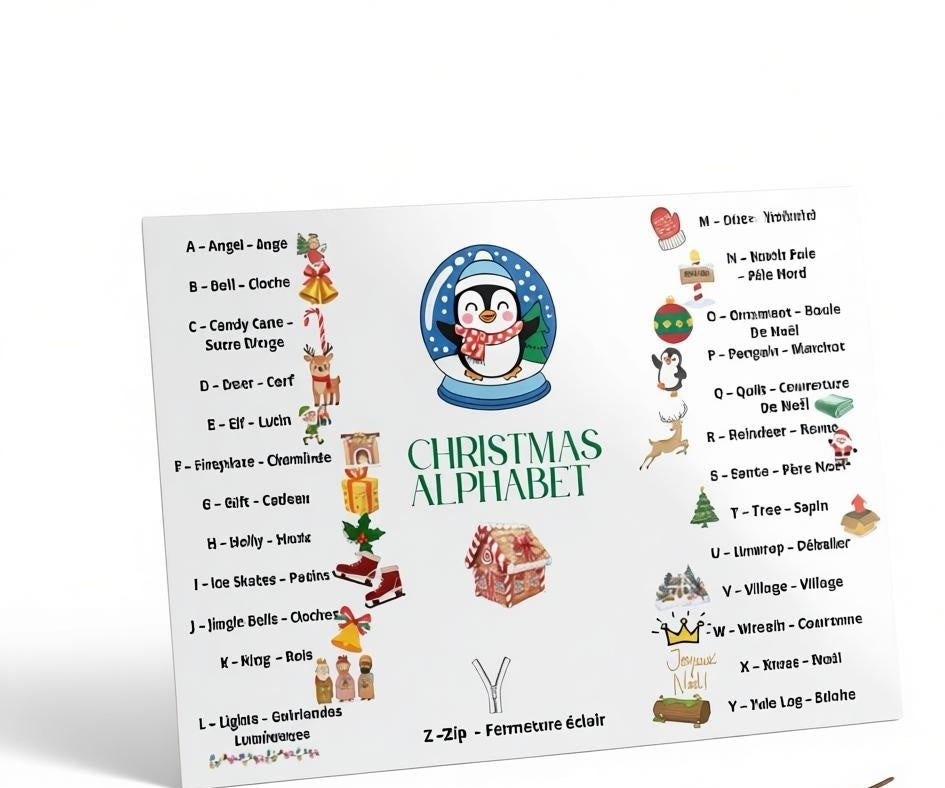 Poster alphabet anglais pour décoration murale enfant