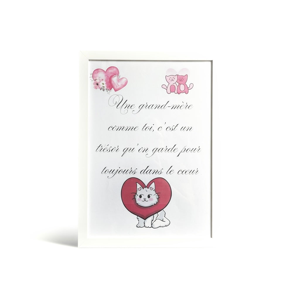 Poster cadeau mamie – décoration maison cadeau pour grand-mère