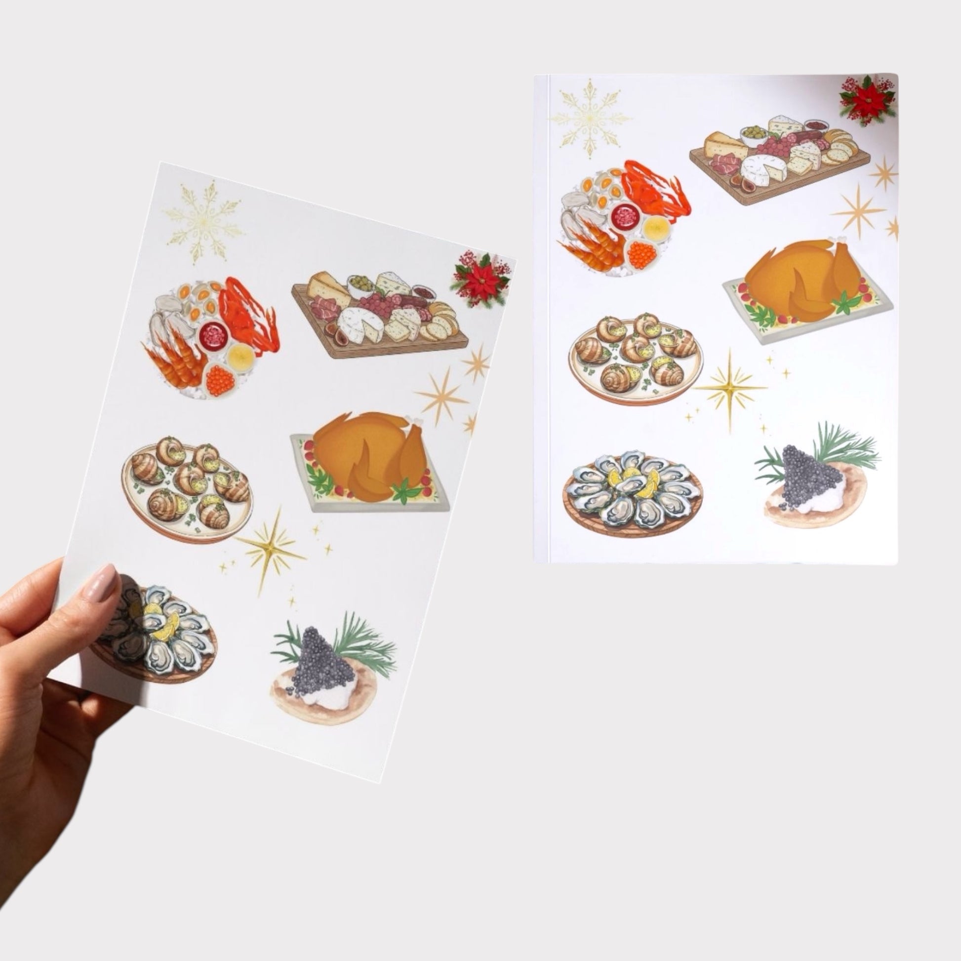 Poster christmas mural au design moderne, parfait pour créer une ambiance de fête 