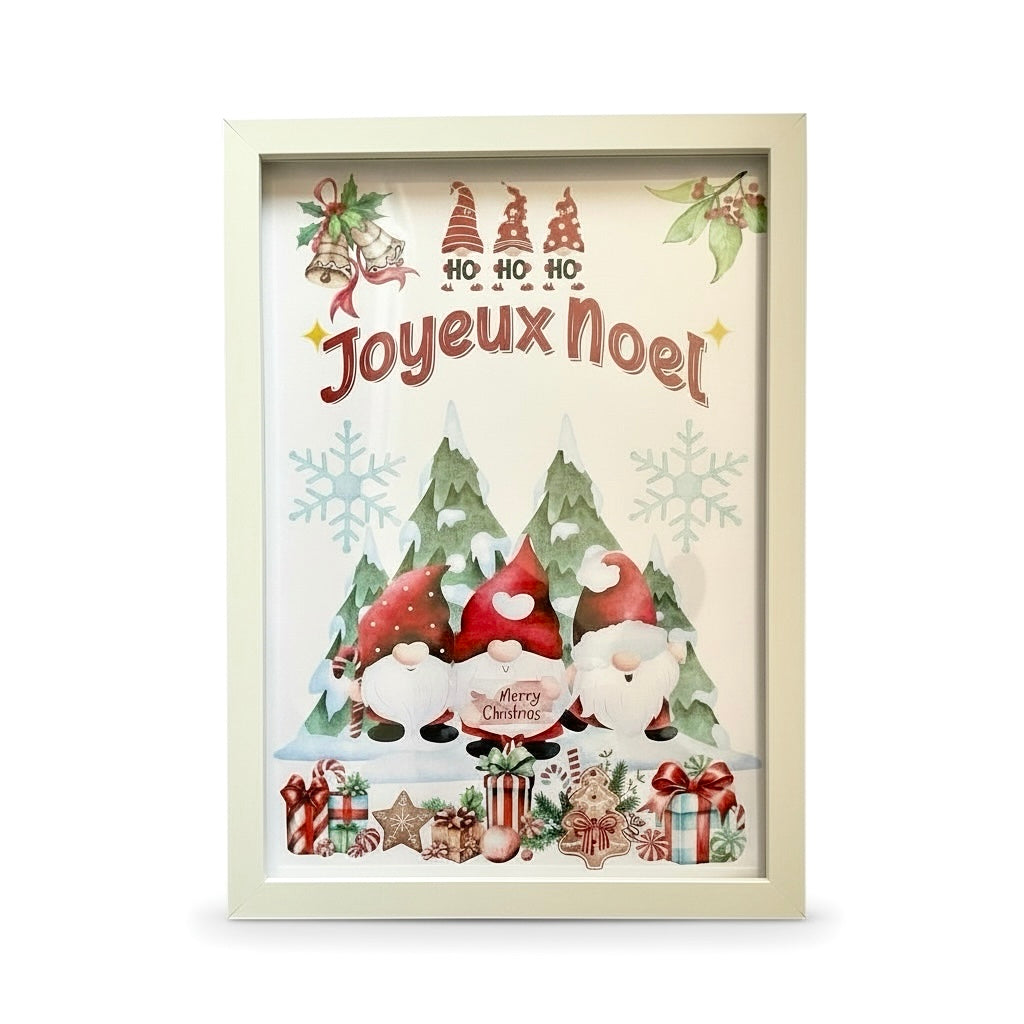 Affiche Noël minimaliste encadrée au format A4