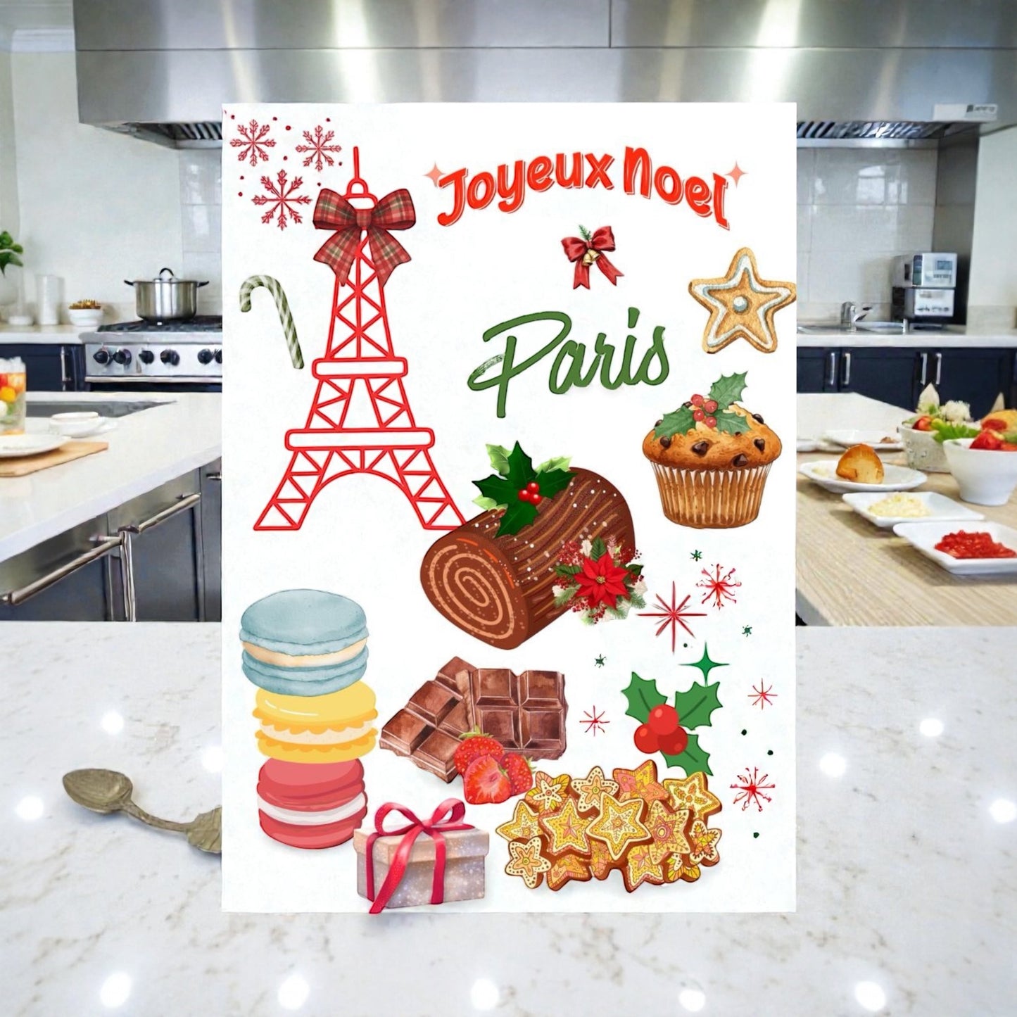 Poster Christmas Paris idéal pour un Paris Gift décoratif