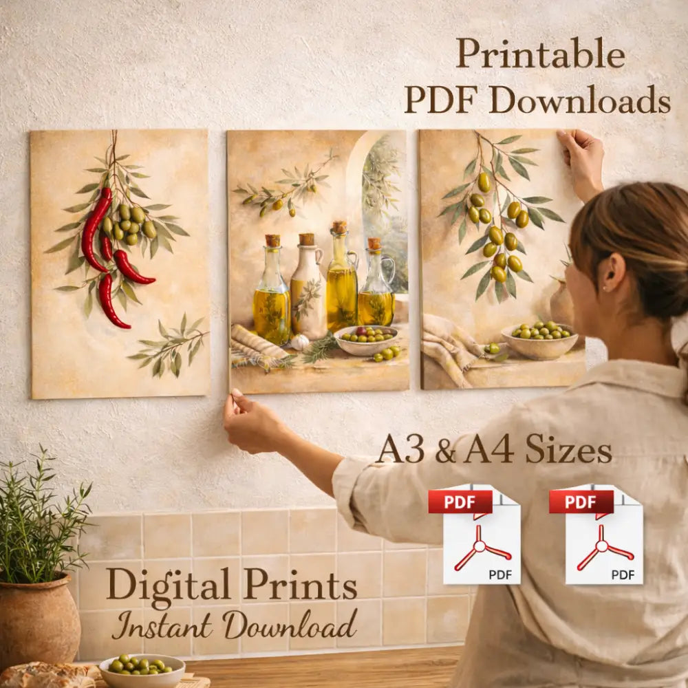 poster cuisine vintage piments rouges décoration cuisine élégante