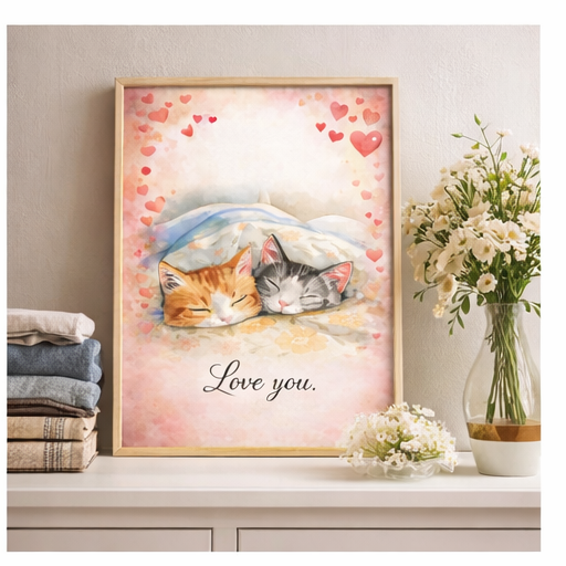 Cadeau Saint Valentin décoration murale minimaliste en poster download