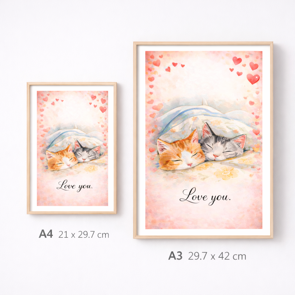 Décoration murale romantique avec poster download idée cadeau Saint Valentin