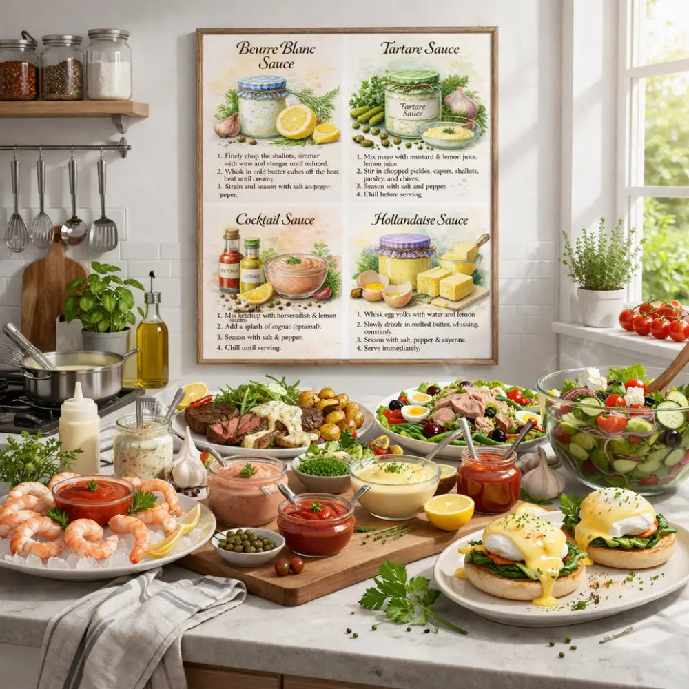 Affiche cuisine à imprimer , recette sauce facile et idée déco cuisine pas cher