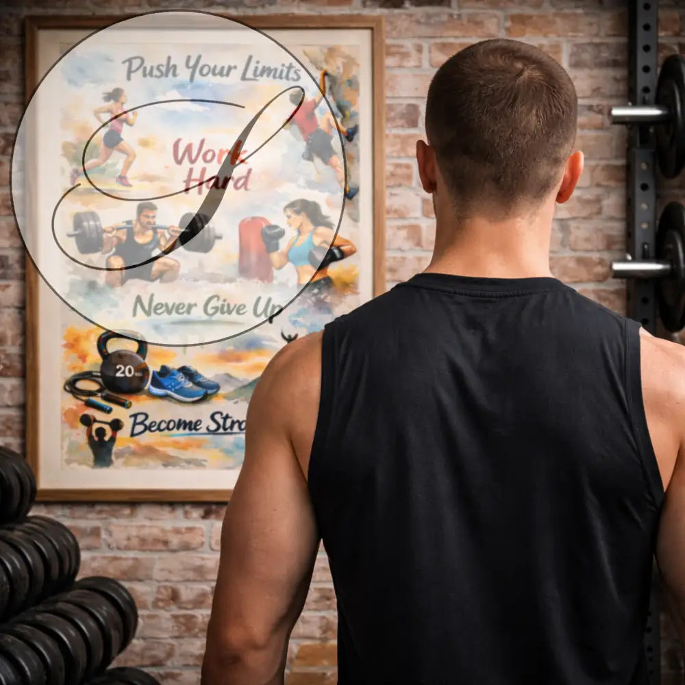 poster dépassement de soi fitness motivation routine sport