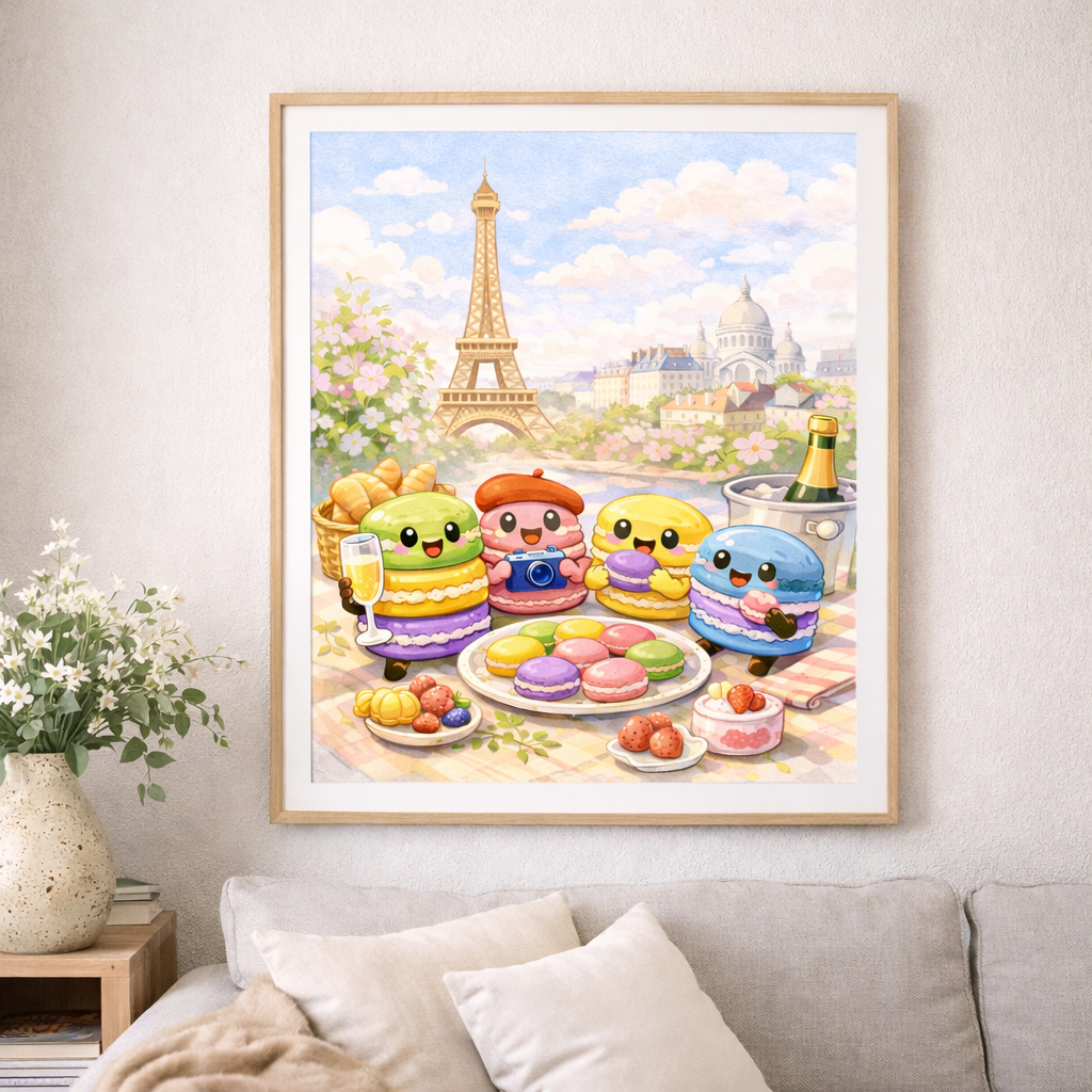 Poster Paris minimaliste pour décoration murale contemporaine