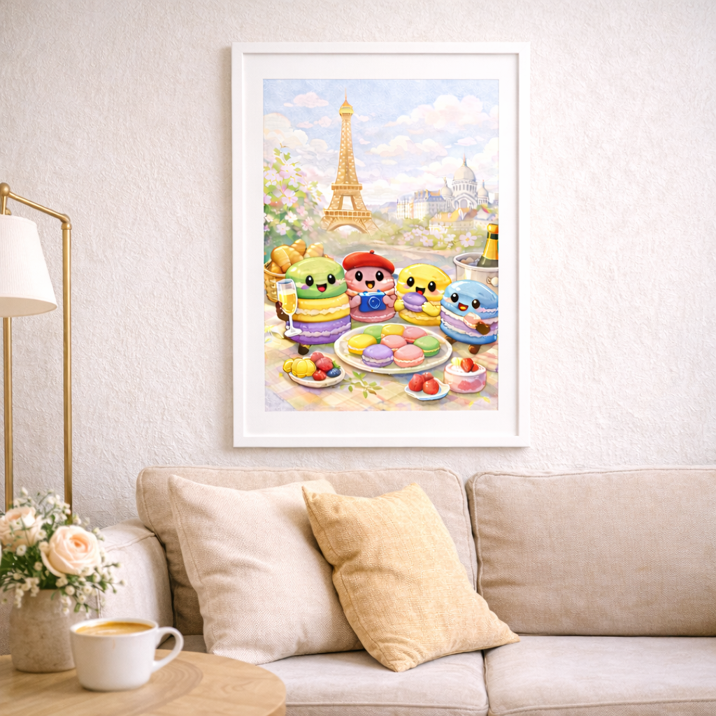 Poster Paris pour décoration murale dans une chambre moderne