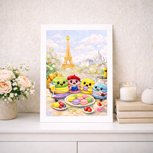 Poster Paris souvenir de voyage à imprimer pour décoration intérieure