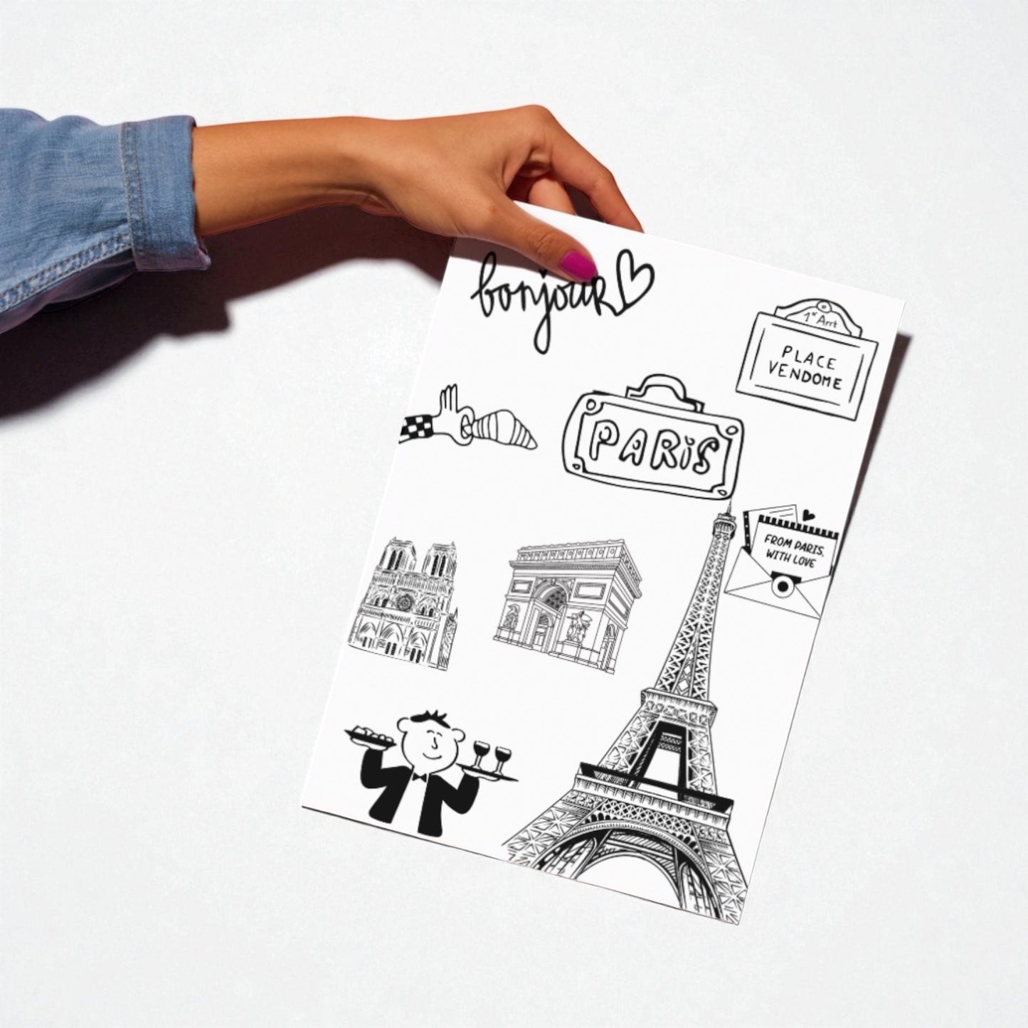 Poster Paris – Souvenir de Décoration Murale Art Mural Idée Cadeau - Affiche