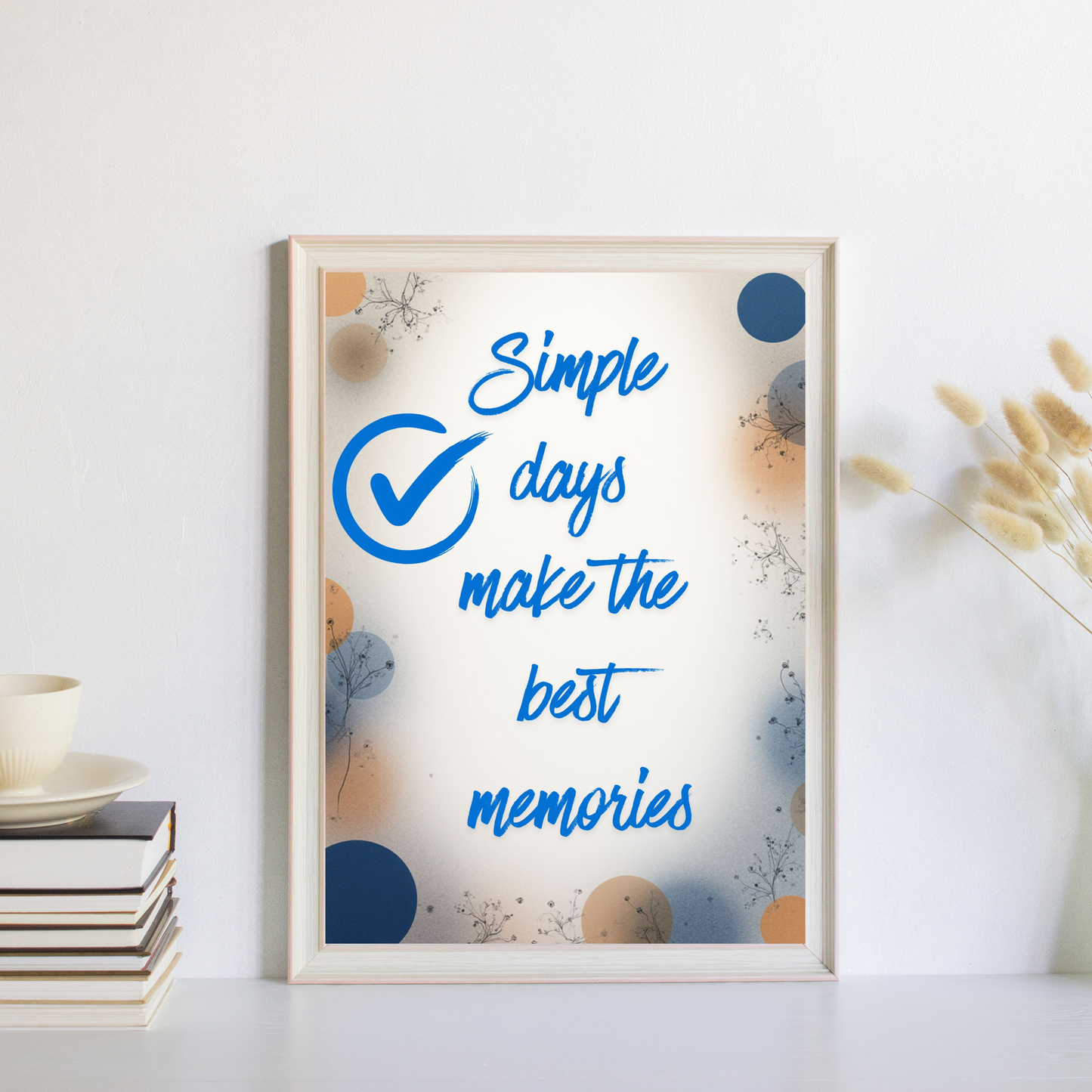 Minimalist printable quote wall art digital poster with inspirational message