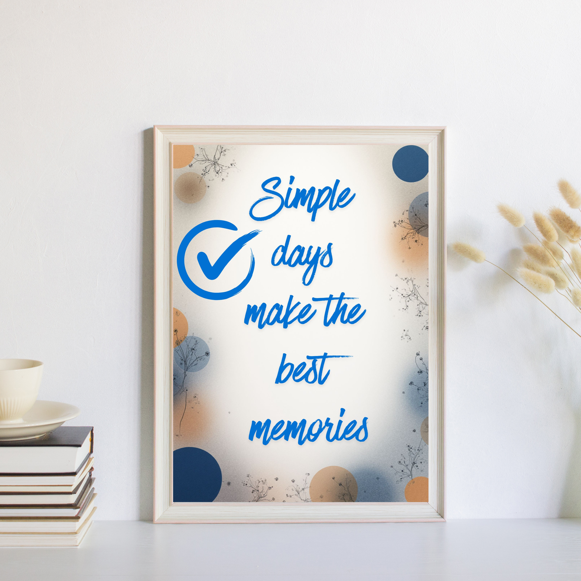 Minimalist printable quote wall art digital poster with inspirational message