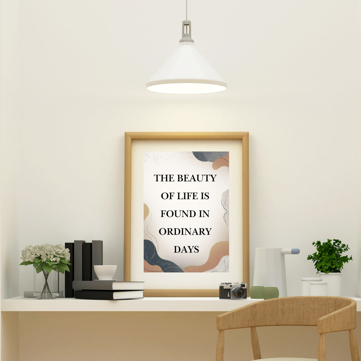 Printable quote wall art neutral aesthetic poster