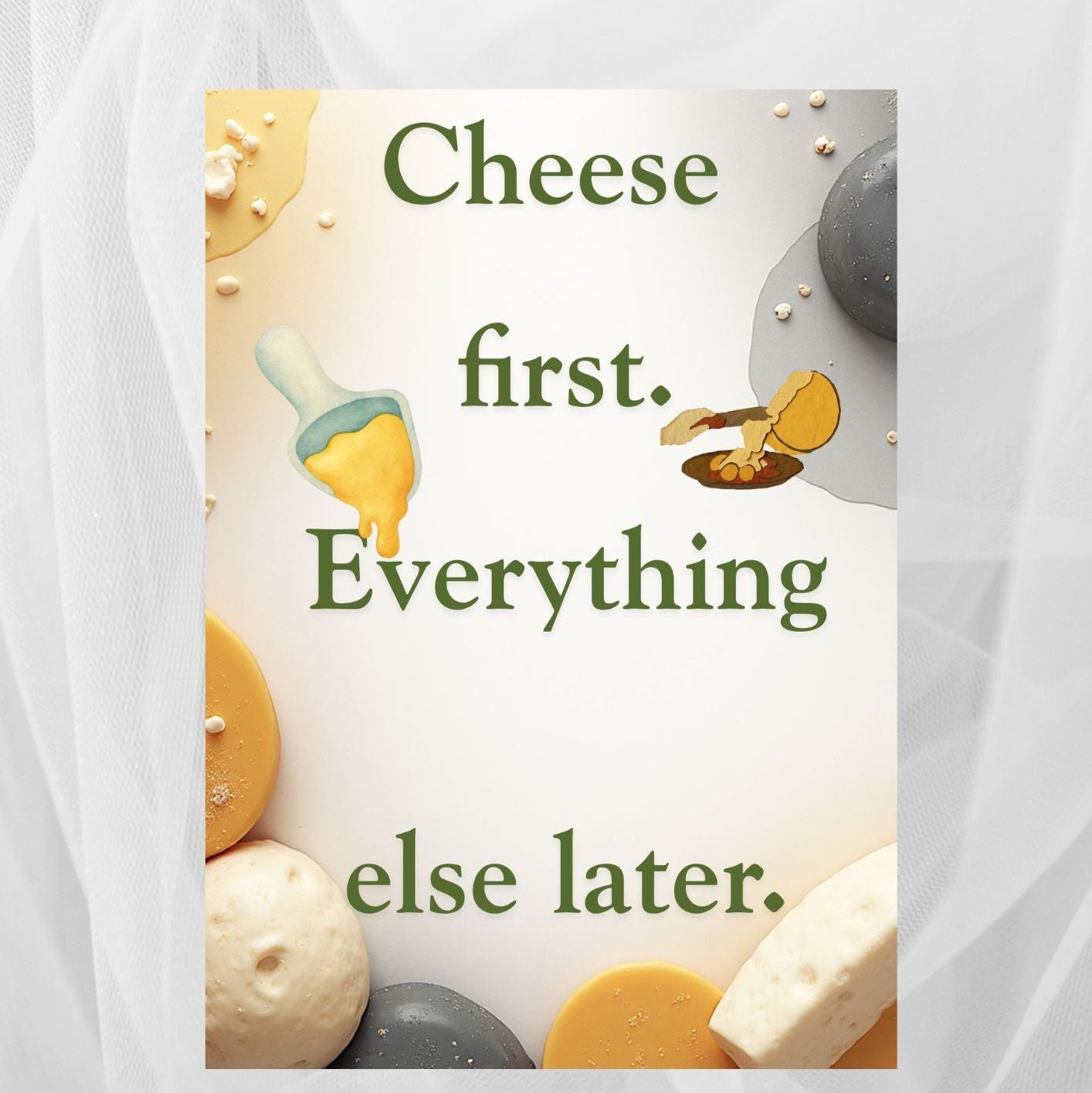 Minimal raclette food wall art printable kitchen decor