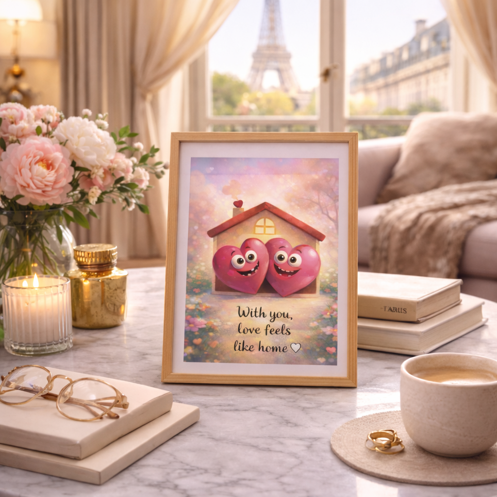 Romantic wall printable poster Valentine gift digital art