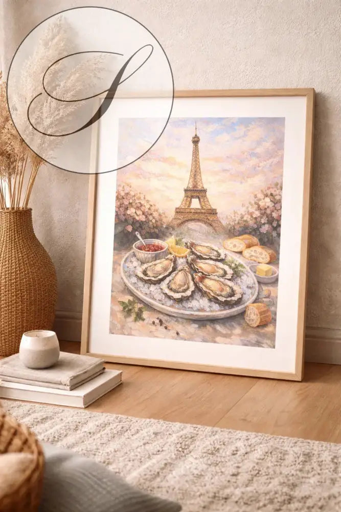 Poster Paris encadré, souvenir de Paris pour décoration intérieure