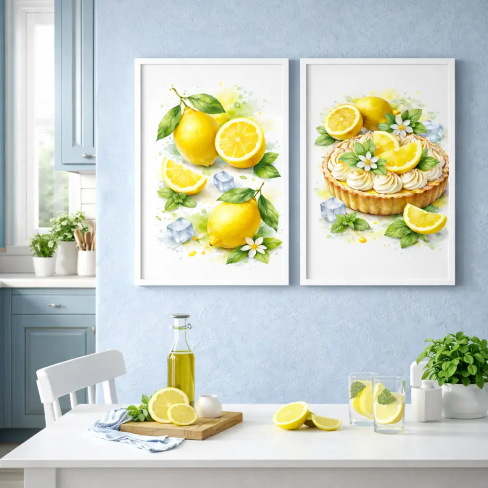 affiche citron décoration murale cuisine atelier salad-dressing paris