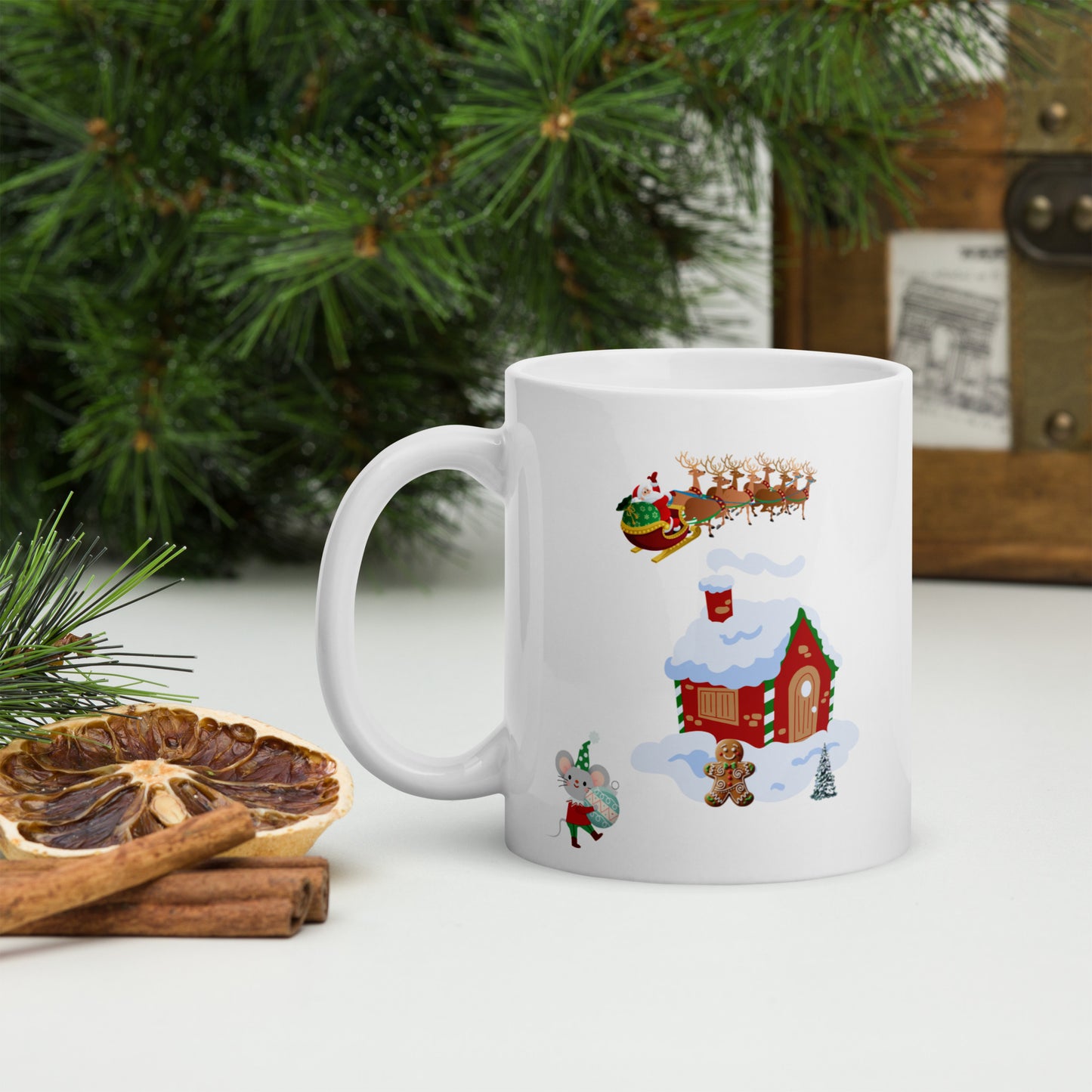 Tasse personnalisée mug Noël avec motif gourmand, parfaite pour un mug cake maison