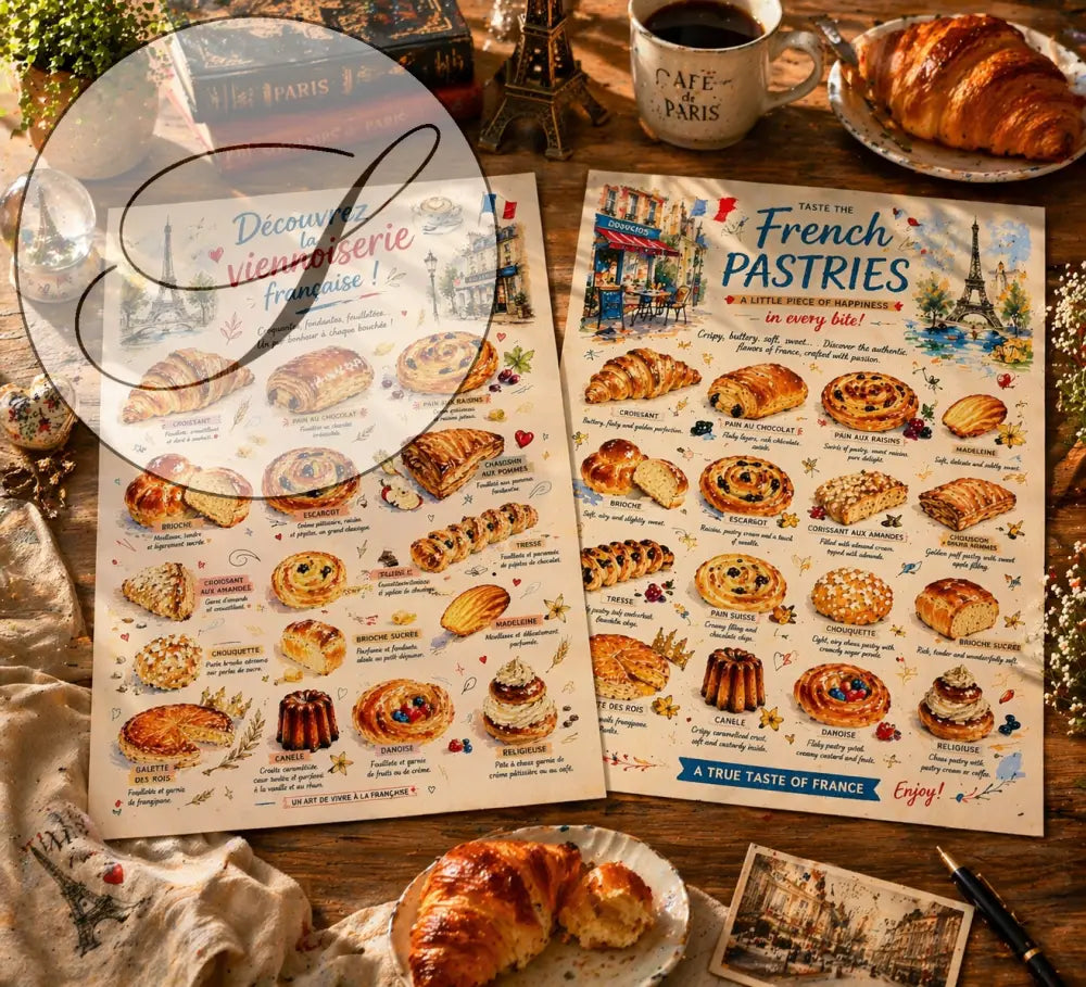 décoration murale cuisine viennoiserie française style Paris