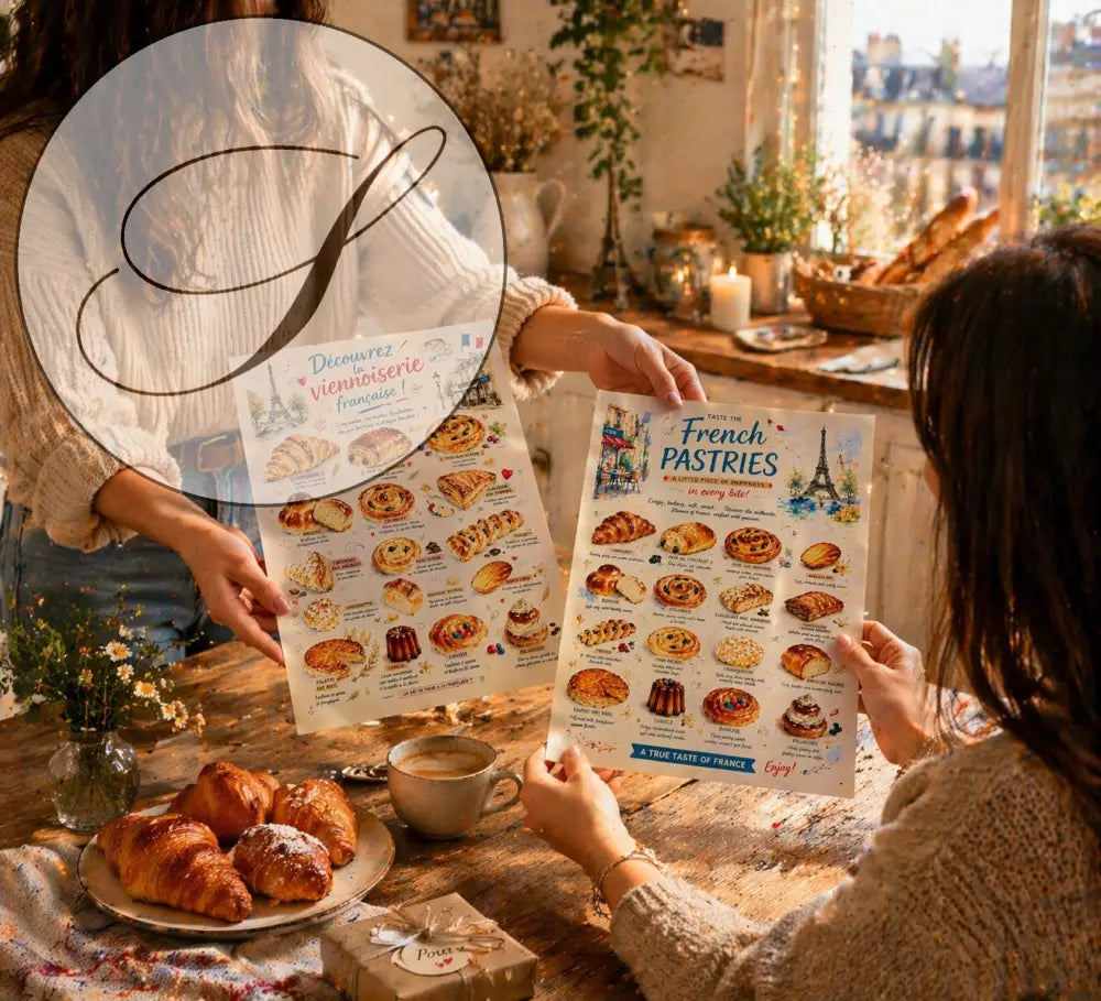 affiche croissant pain au chocolat décoration cuisine Paris