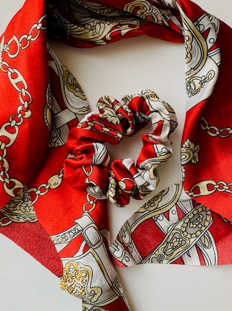chouchou foulard rouge