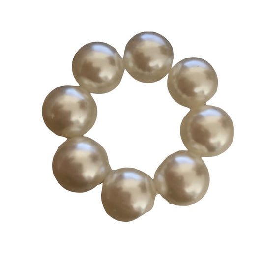 elastique perles blanche